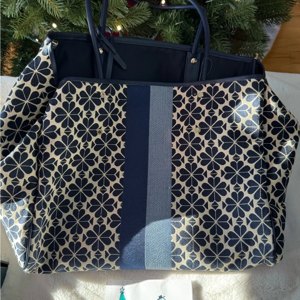 Kate Spade Flower Jacquard Everything Large Tote - Picture 5 of 6